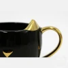 Cat-ear mugs, ceramic breakfast cups, couple cups, cat-ear gilded cups Application Scenario
